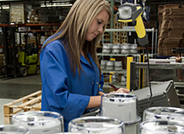 Woman in meter factory